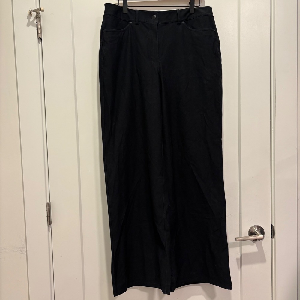 Lululemon City Sleek 5 Pocket Wide Leg Pants Black High Rise Trousers 5219